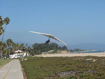 Santa Barbara beach hang glider