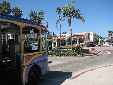 Santa Barbara California trolley wharf