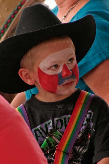 Child Clown Sonoita Rodeo photo by Carl Sparfeld