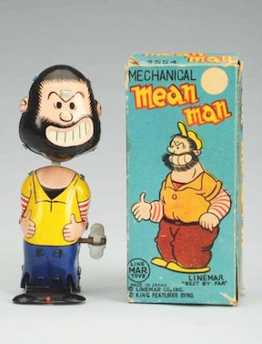Between being known as either Bluto or Brutus Popeye's bearded foe was called Mean Man